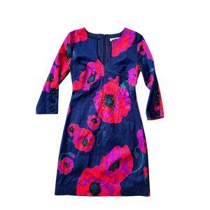 TRINA TURK Womens Poppy Floral Silk Blend Dress Size 2